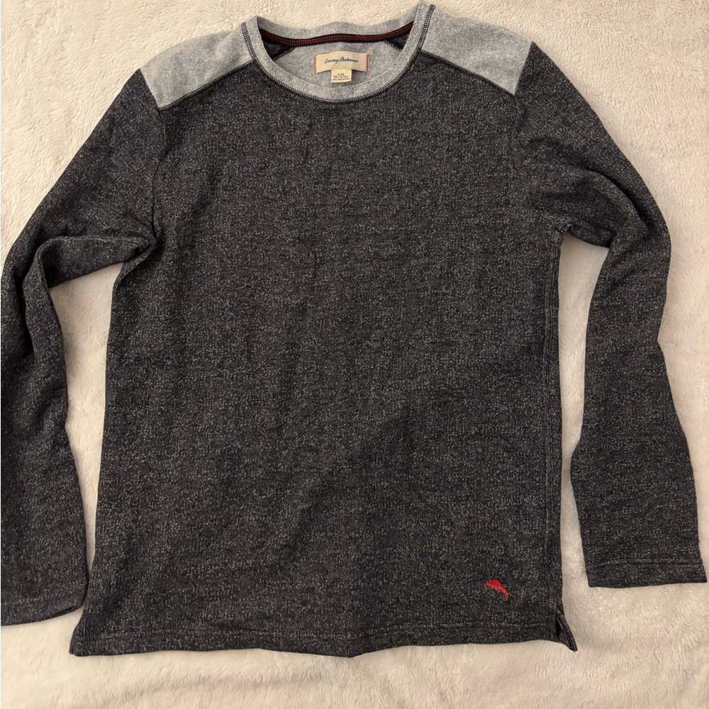 Gray and Black Long Sleeve Shirt Tommy Bahama size large